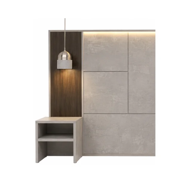 Suite Éclat Minéral 11 Zoom sur la tête de lit design avec éclairage LED intégré Meubles Dzign